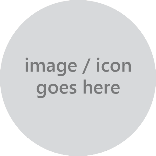 Placeholder image with text image / icon goes here centered on a gray circular background.