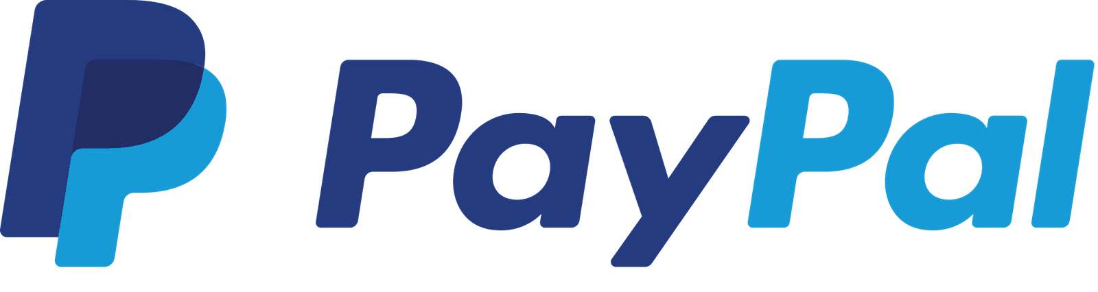 The image showcases the PayPal logo, featuring a stylized blue P icon next to the word PayPal in bold letters. The Pay is navy blue while the Pal is sky blue, reflecting a professional look suitable for Business Central integration.